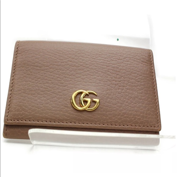 Gucci Card Case  Light Brown Leather - Picture 1 of 8